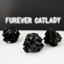 Load image into Gallery viewer, Furever Catlady BLACK crinkle balls, 3pcs