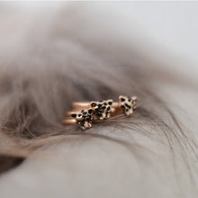 Load image into Gallery viewer, 3 cute finger rings, CHEETAH. Light rose gold