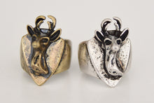 Load image into Gallery viewer, Antique looking finger ring, DEER TORSO
