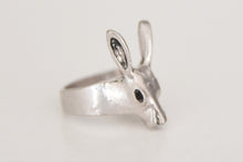Load image into Gallery viewer, Antique silver finger ring, HARE