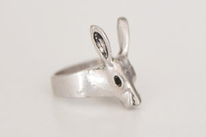 Antique silver finger ring, HARE
