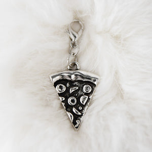 Pendant with clasp, Antique silver PIZZA