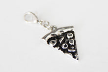 Load image into Gallery viewer, Pendant with clasp, Antique silver PIZZA