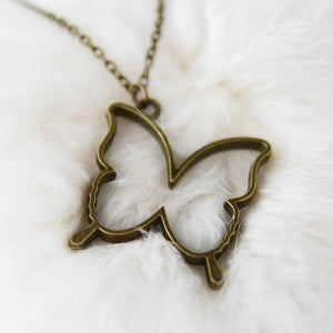 Vintage necklace, simple, BUTTERFLY