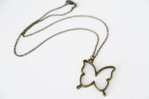 Vintage necklace, simple, BUTTERFLY